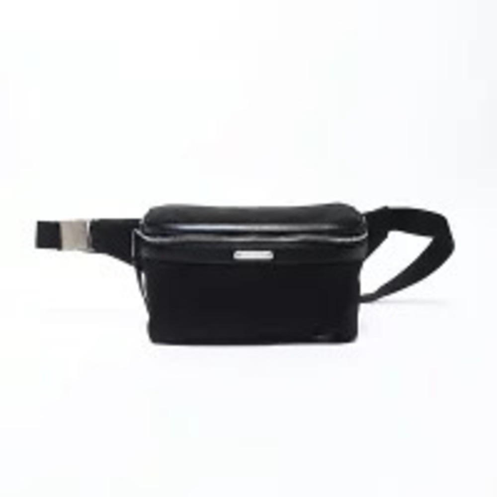 Yves Saint Laurent logo canvas waist bag shoulder black - Picture 2 of 13